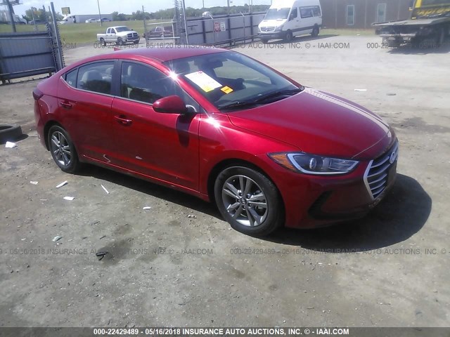 5NPD84LF4JH297327 - 2018 HYUNDAI ELANTRA SEL/VALUE/LIMITED RED photo 1