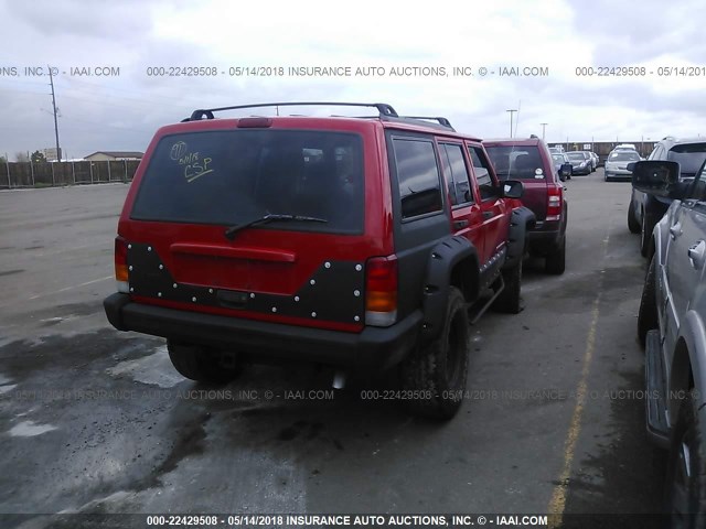 1J4FF68S9XL522923 - 1999 JEEP CHEROKEE SPORT/CLASSIC RED photo 4