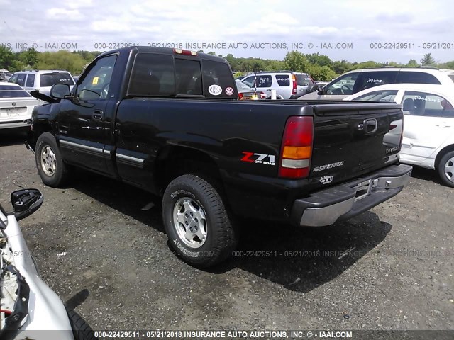 1GCEK14V31Z274527 - 2001 CHEVROLET SILVERADO K1500 BLACK photo 3