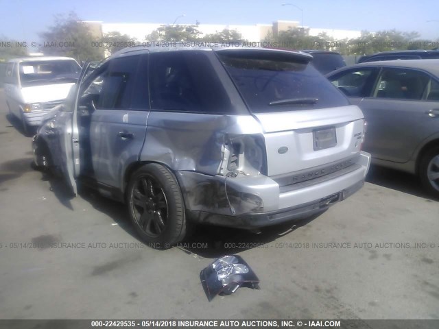 SALSF25446A910938 - 2006 LAND ROVER RANGE ROVER SPORT HSE SILVER photo 3