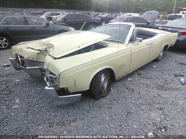 6Y86G436983 - 1966 LINCOLN CONTINENTAL  BEIGE photo 2