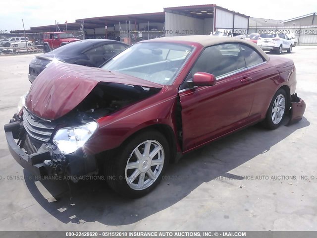 1C3LC55R48N113896 - 2008 CHRYSLER SEBRING TOURING RED photo 2