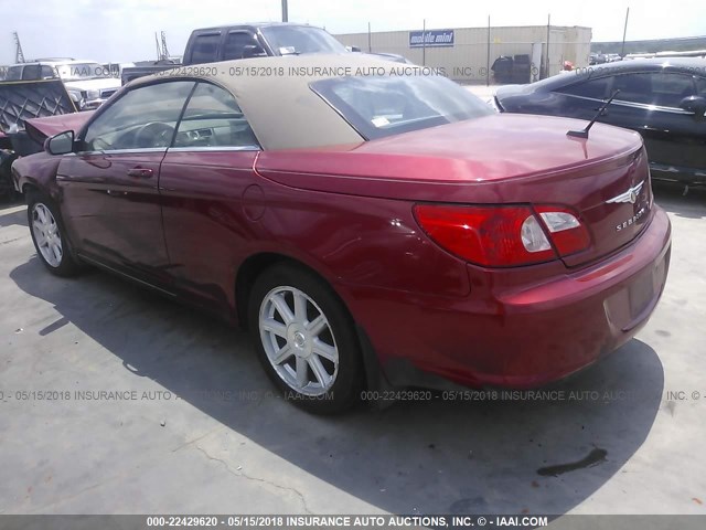 1C3LC55R48N113896 - 2008 CHRYSLER SEBRING TOURING RED photo 3