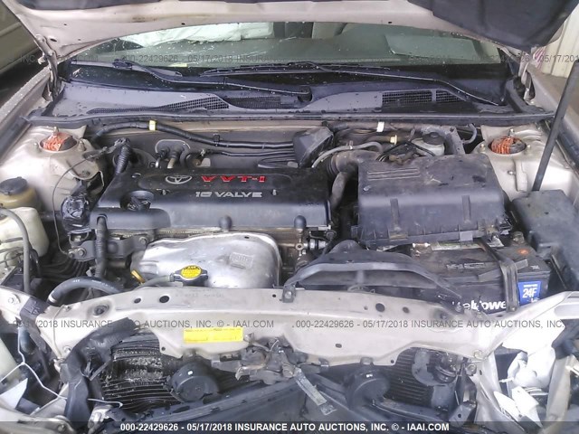 4T1BE32K72U547462 - 2002 TOYOTA CAMRY LE/XLE/SE ოქროსფერი ფოტო 10