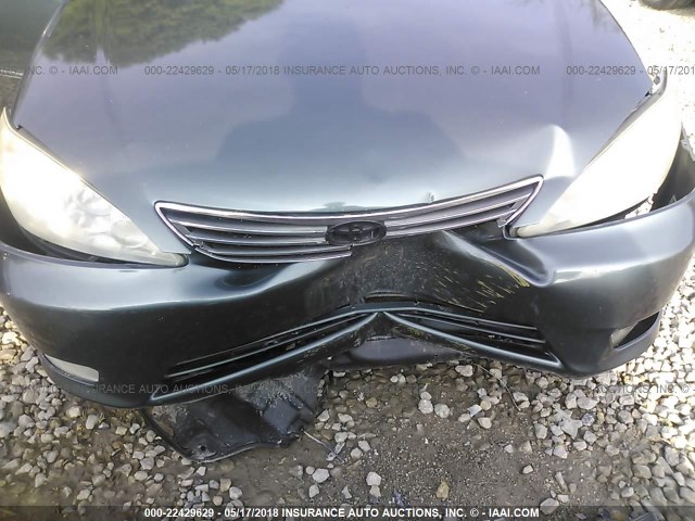 4T1BF32K25U108171 - 2005 TOYOTA CAMRY LE/XLE/SE მწვანე ფოტო 6