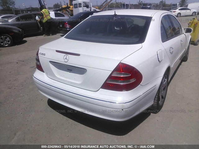 WDBUF56J96A821208 - 2006 MERCEDES-BENZ E 350 WHITE photo 4