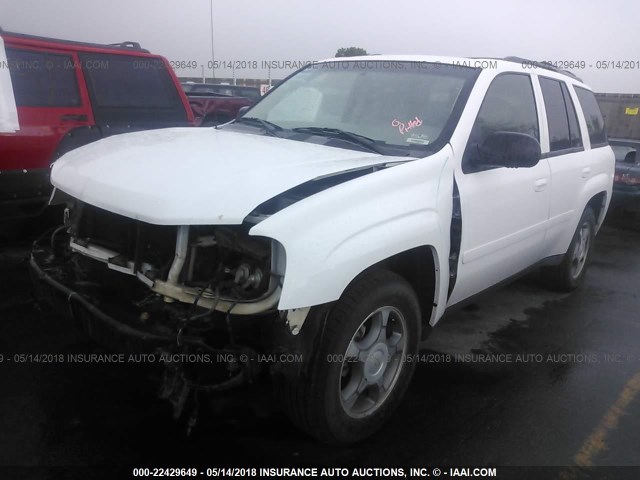 1GNDT33S792131121 - 2009 CHEVROLET TRAILBLAZER LT WHITE photo 2