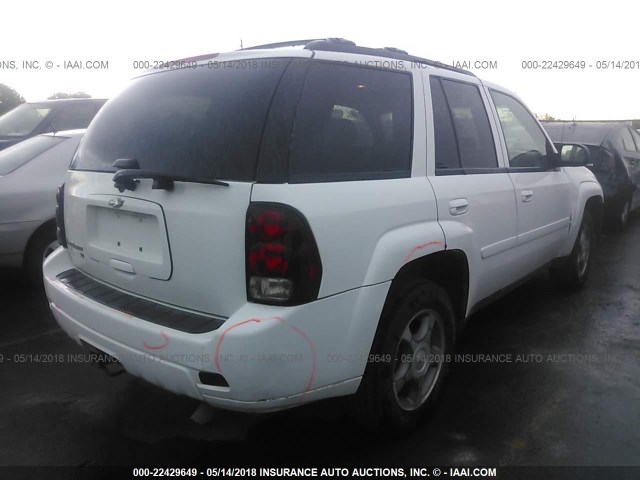 1GNDT33S792131121 - 2009 CHEVROLET TRAILBLAZER LT WHITE photo 4