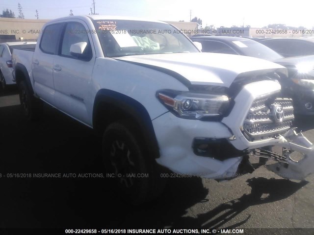 3TMAZ5CN1GM001695 - 2016 TOYOTA TACOMA DBL CAB/SR5/TRD SPORT/OR WHITE photo 1