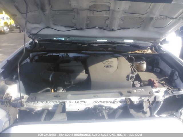 3TMAZ5CN1GM001695 - 2016 TOYOTA TACOMA DBL CAB/SR5/TRD SPORT/OR WHITE photo 10