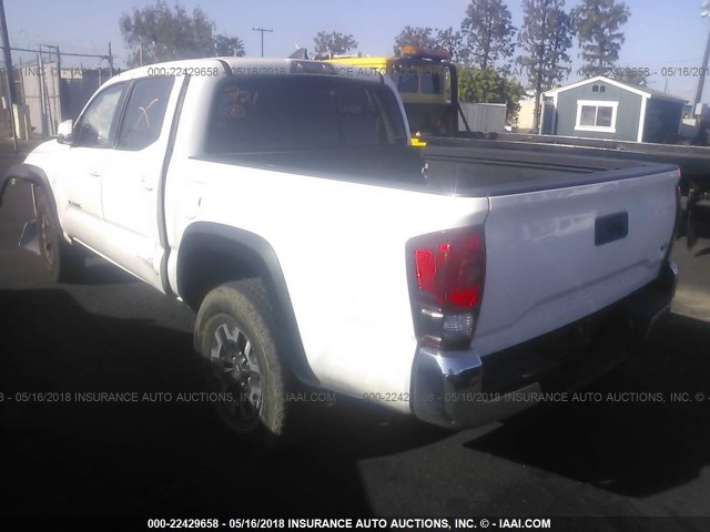 3TMAZ5CN1GM001695 - 2016 TOYOTA TACOMA DBL CAB/SR5/TRD SPORT/OR WHITE photo 3