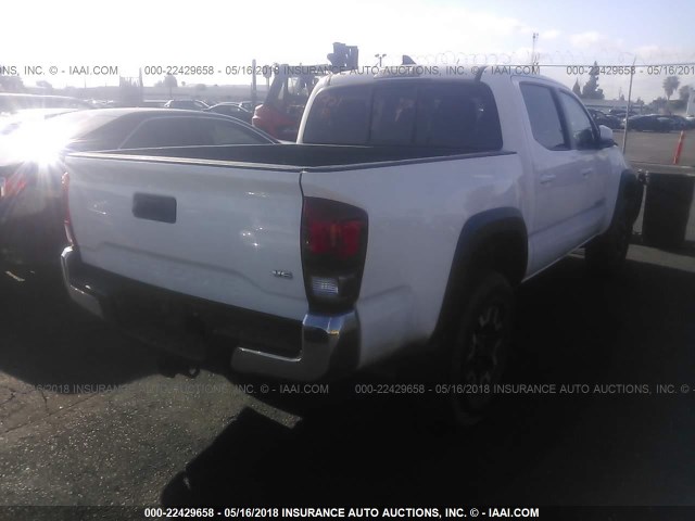 3TMAZ5CN1GM001695 - 2016 TOYOTA TACOMA DBL CAB/SR5/TRD SPORT/OR WHITE photo 4