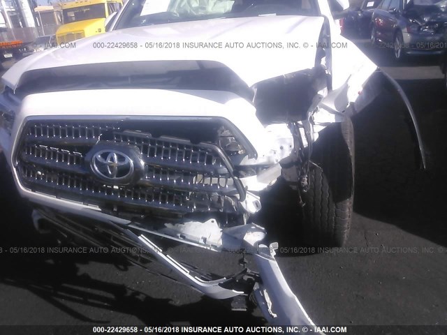 3TMAZ5CN1GM001695 - 2016 TOYOTA TACOMA DBL CAB/SR5/TRD SPORT/OR WHITE photo 6