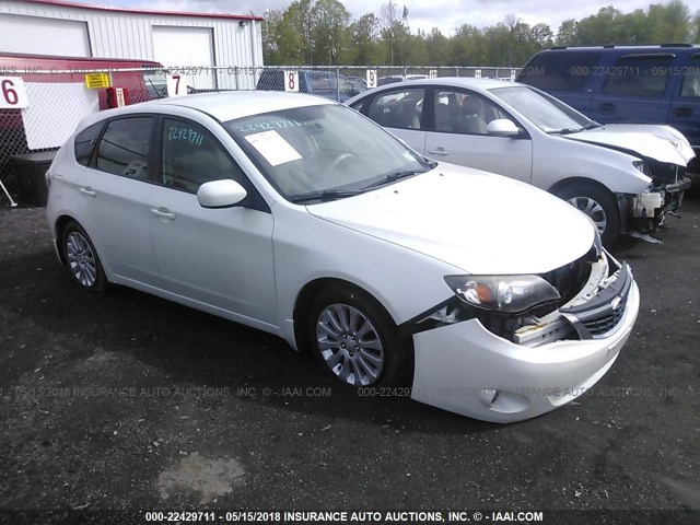 JF1GH61698G804934 - 2008 SUBARU IMPREZA 2.5I WHITE photo 1