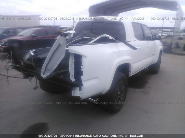 3TMAZ5CN1JM054260 - 2018 TOYOTA TACOMA DBL CAB/SR5/TRD SPORT/OR WHITE photo 4