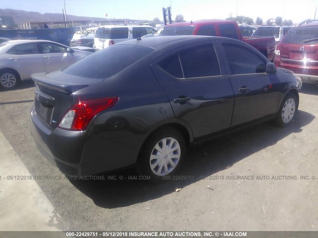 3N1CN7AP0FL914850 - 2015 NISSAN VERSA S/S PLUS/SV/SL GRAY photo 4