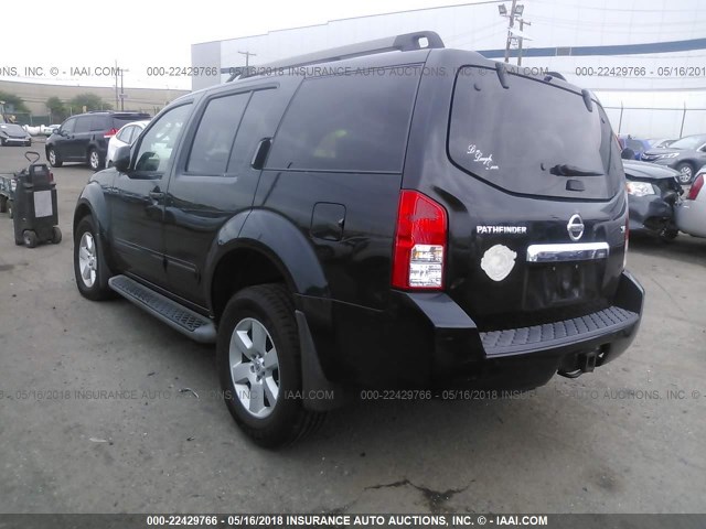 5N1AR18B88C665286 - 2008 NISSAN PATHFINDER S/LE/SE BLACK photo 3