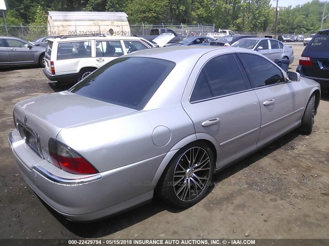 1LNHM86SX4Y610649 - 2004 LINCOLN LS Gümüş foto 4