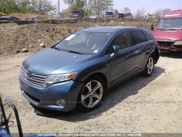 4T3BK3BB9BU046802 - 2011 TOYOTA VENZA BLUE photo 2