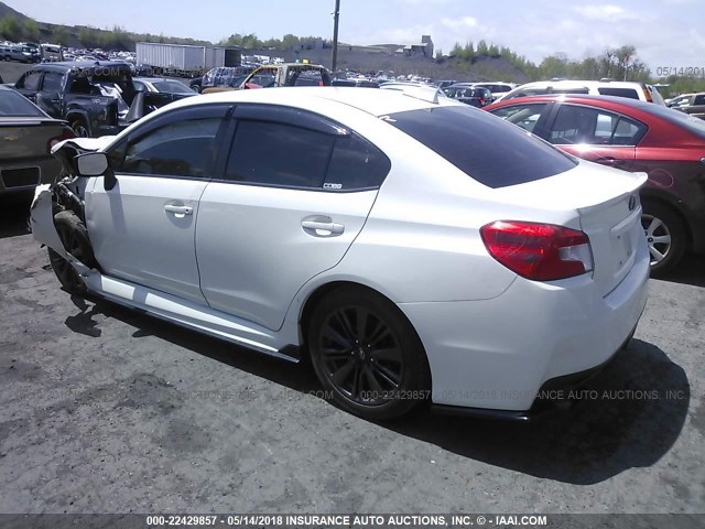 JF1VA1B64G9802069 - 2016 SUBARU WRX WHITE photo 3