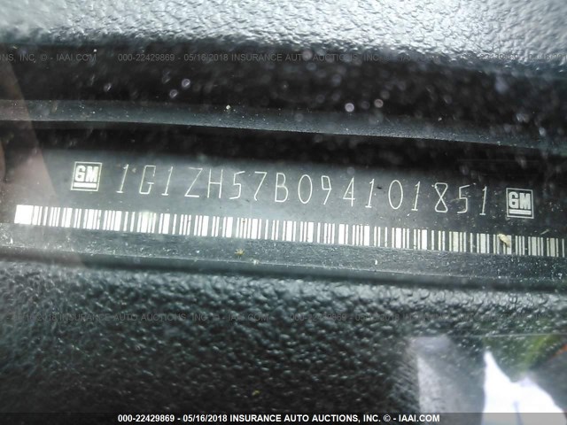 1G1ZH57B094101851 - 2009 CHEVROLET MALIBU 1LT 灰色 照片 9