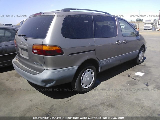 4T3ZF13C2WU033488 - 1998 TOYOTA SIENNA LE/XLE BROWN photo 4