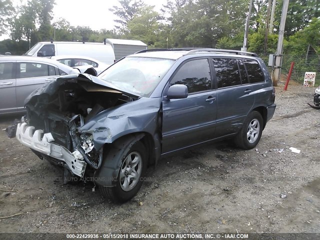 JTEGP21AX60121653 - 2006 TOYOTA HIGHLANDER LIMITED BLUE photo 2