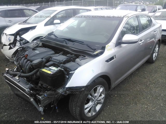 5XXGN4A79DG091616 - 2013 KIA OPTIMA EX SILVER photo 2