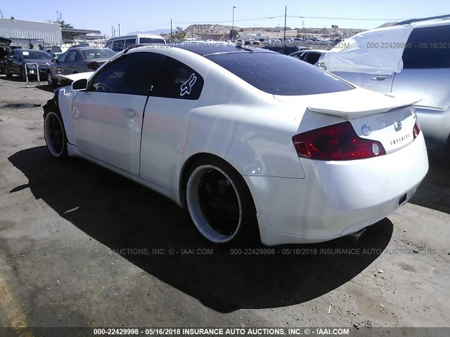 JNKCV54E45M418898 - 2005 INFINITI G35 WHITE photo 3