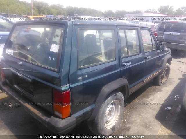 1J4FJ28P7SL615869 - 1995 JEEP CHEROKEE SE GREEN photo 4