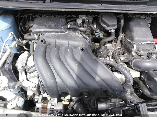 3N1CE2CP7EL389512 - 2014 NISSAN VERSA NOTE S/S PLUS/SV/SL BLUE photo 10