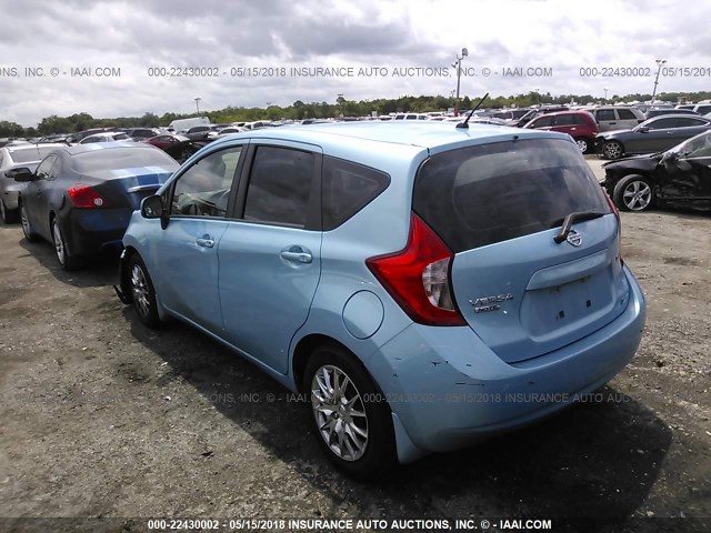 3N1CE2CP7EL389512 - 2014 NISSAN VERSA NOTE S/S PLUS/SV/SL BLUE photo 3