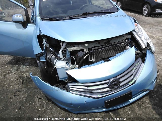 3N1CE2CP7EL389512 - 2014 NISSAN VERSA NOTE S/S PLUS/SV/SL BLUE photo 6