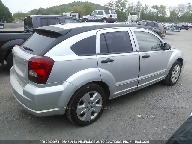 1B3HB48B87D566339 - 2007 DODGE CALIBER SXT SILVER photo 4