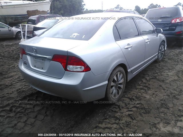 19XFA1F91BE022991 - 2011 HONDA CIVIC EXL SILVER photo 4