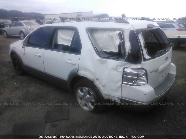 1FMDK05175GA02464 - 2005 FORD FREESTYLE SEL WHITE photo 3