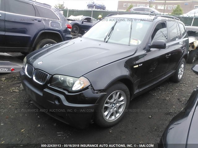 WBXPA73464WB23524 - 2004 BMW X3 2.5I BLACK photo 2