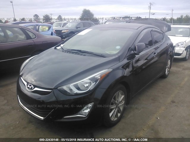 KMHDH4AE1EU164784 - 2014 HYUNDAI ELANTRA SE/SPORT/LIMITED BLACK photo 2