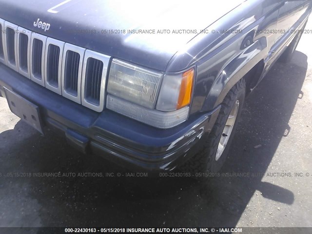 1J4GZ48S2WC250990 - 1998 JEEP GRAND CHEROKEE LAREDO/SPECIAL BLACK photo 6