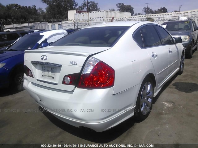 JNKAY01E27M308845 - 2007 INFINITI M35 SPORT WHITE photo 4