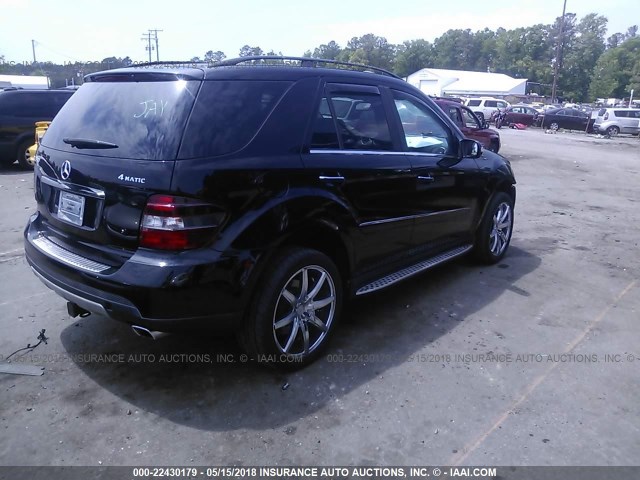 4JGBB86EX8A350287 - 2008 MERCEDES-BENZ ML 350 BLACK photo 4