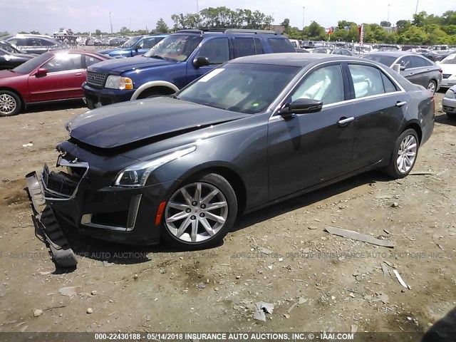 1G6AP5SX9E0143241 - 2014 CADILLAC CTS GRAY photo 2