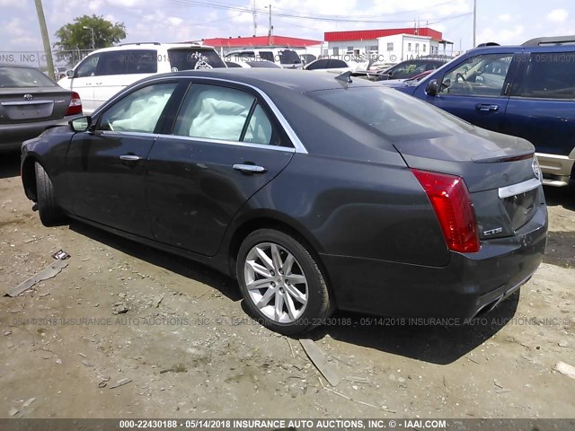 1G6AP5SX9E0143241 - 2014 CADILLAC CTS GRAY photo 3