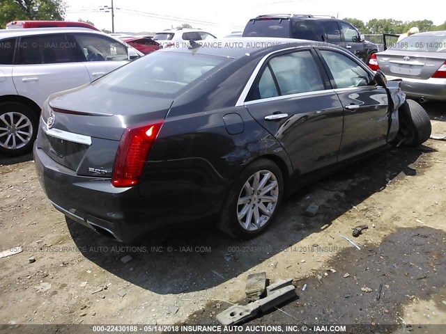 1G6AP5SX9E0143241 - 2014 CADILLAC CTS GRAY photo 4