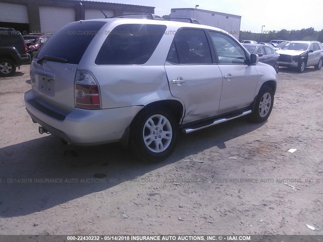 2HNYD18834H552434 - 2004 ACURA MDX TOURING SILVER photo 4