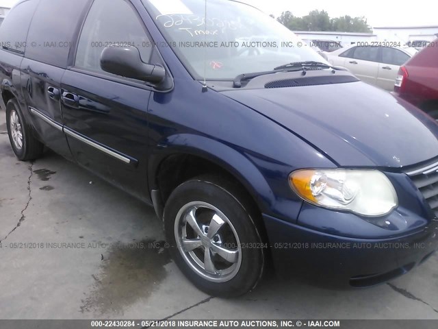 2A8GP54L56R619017 - 2006 CHRYSLER TOWN & COUNTRY TOURING BLUE photo 6