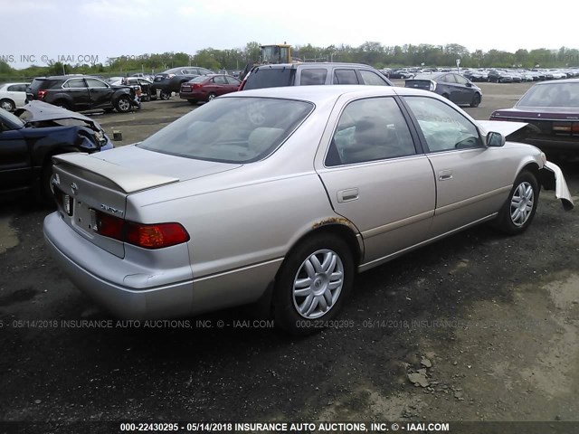 4T1BG22K71U058255 - 2001 TOYOTA CAMRY CE/LE/XLE GOLD photo 4