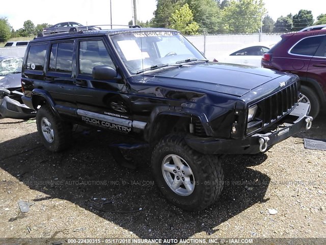 1J4FF48S61L588213 - 2001 JEEP CHEROKEE SPORT BLACK photo 1