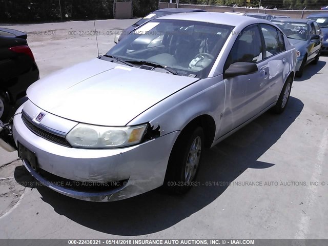 1G8AJ52F33Z139338 - 2003 SATURN ION LEVEL 2 SILVER photo 2