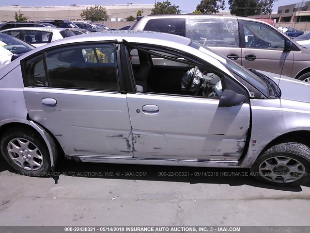 1G8AJ52F33Z139338 - 2003 SATURN ION LEVEL 2 SILVER photo 6